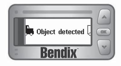 Bendix VORAD VS-400 Collision Warning System Object Detected If a vehicle is detected in the same lane within 350 feet from the radar, but greater than a three second following distance, the DIU will