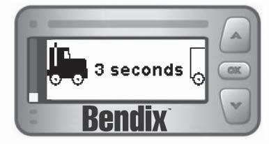 3 Second Alert When the vehicle ahead is detected to be within a three-second following distance, the driver will be alerted with a single yellow LED indicator along with the text 3 Seconds displayed