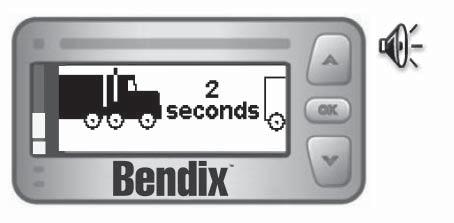 Bendix VORAD VS-400 Collision Warning System 2 Second Alert If the headway following distance decreases to within two seconds, the driver will be alerted with a second yellow LED indicator and the