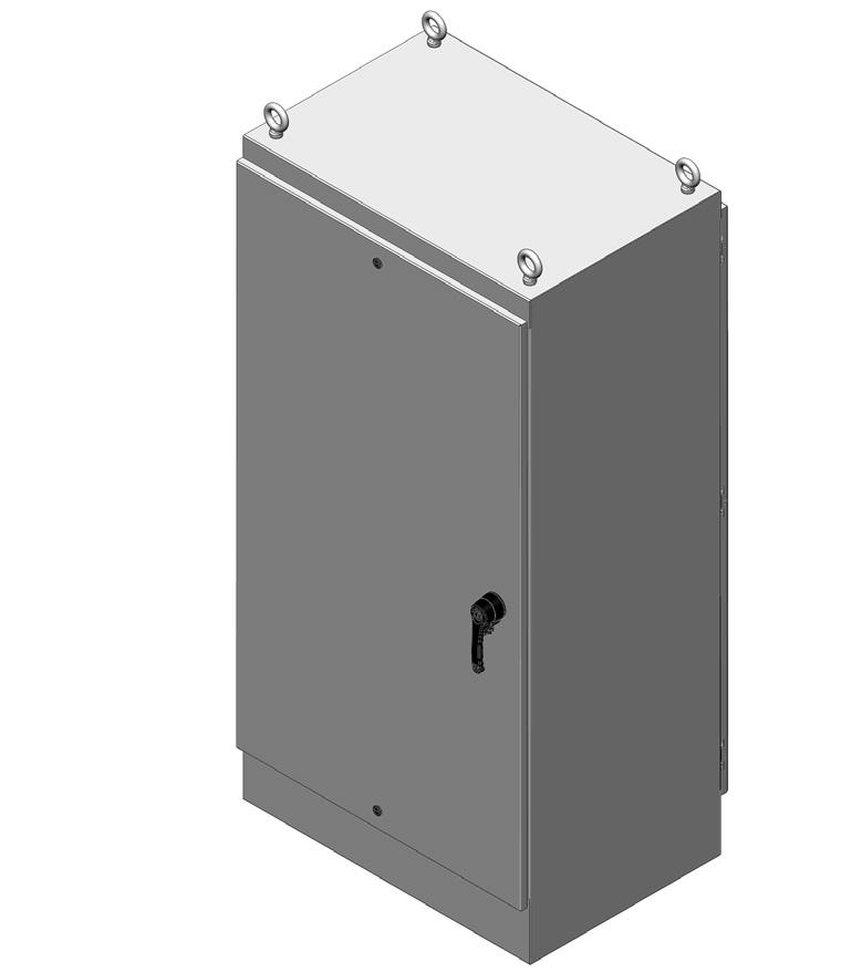 RMR Free-Standing Enclosure, Type 4 and 12, Dual Access with Solid Single Door NEMA Type 4 and 12 enclosures are for either indoor or outdoor use and protect against dirt, rain, sleet, snow, splash