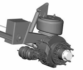 For top-mount mechanical suspensions or top-mount air suspensions with brake chamber to the EA of the axle.