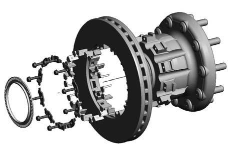 Aluminum Steer Hub FIGURE 86 - SPLINED DISC ROTOR EXAMPLES - EXPLODED VIEWS Bendix Splined Disc Hub Rotors are designed to assist vehicle maintenance by typically allowing the rotor to be serviced