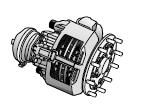 FIGURE 1 Axial and Radial Mounting Designs Axial Radial Air disk foundation brakes operate as all foundation brakes.
