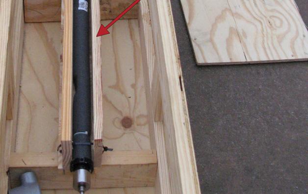 Remove the screws that hold the installation support beam to the packing crate. 4.