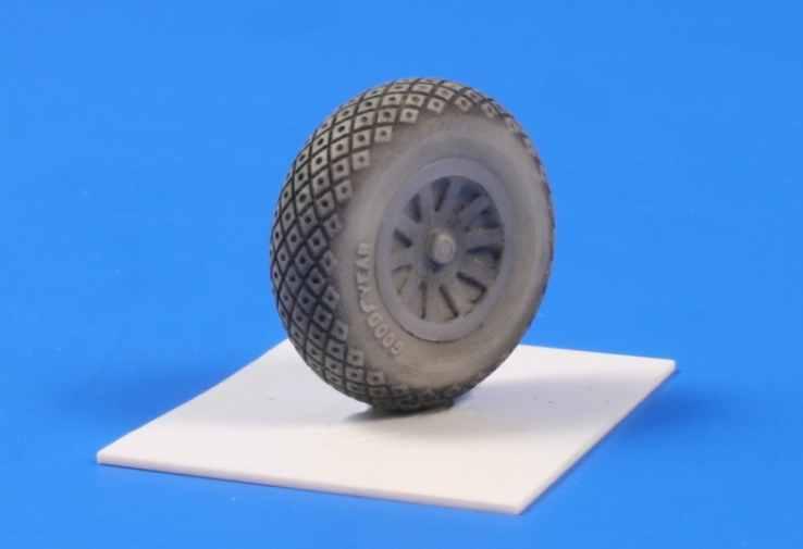 Q48 80 P-5D Mustang - Wheels (Diamond and Hole Tread Pattern) for Hasegawa/Revell/