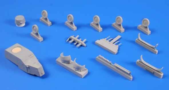 _ 54 A6M model Zero Armament set + Tail cone for Tamiya kit / Highly detailed resin set containing tail cone parts and wing armament bays for the most famous WWII Imperial Japanese Navy fighter.