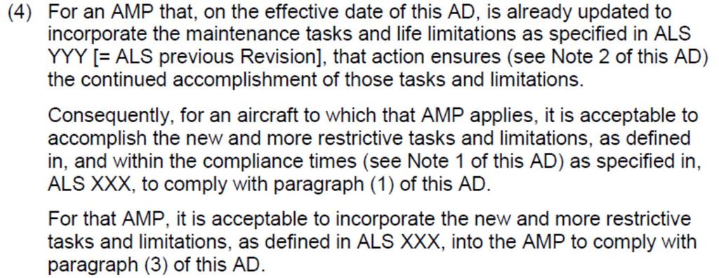 ALS AD s current writing standards Credit for AMP that already incorporates earlier ALS revision only