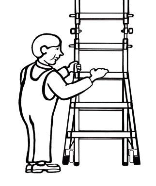 Use a sound ladder with safety feet.