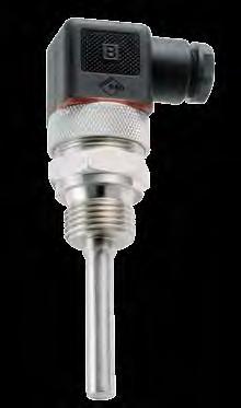 For oil- and water temperature measurement Type W30 Temperature sensor with angle plug as electrical connection.