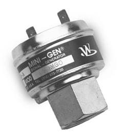 Speed Sensors Mini-Gen Signal Generator The Mini-Gen signal generator mounts on the transmissions of buses and trucks to measure road speed or on diesel engines to measure engine speed.