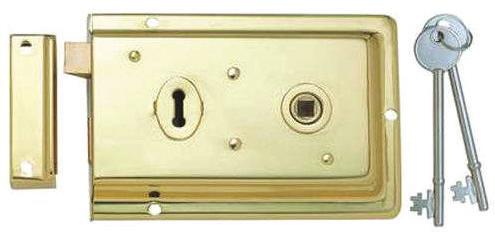 Marches Locks & Latches Union 1445 Double Handed Rim Lock Oak Box Lock Door