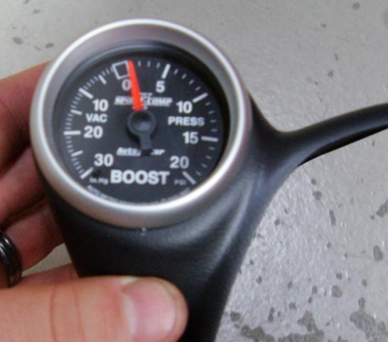 See Figure 3 and 4 below. Figures 3 and 4: Mark the gauge pod for correct gauge orientation 5.