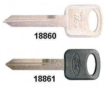 H75P Same as above Ford Key Blanks 10-Cut Nickel plated brass Ref Application 18855 H51 1967-84 Ignition & door, 1967-89 LTD,
