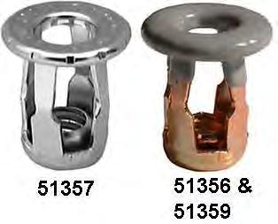 450 51355 1/4-20.438.625.919 3/16-3/8.434-.450 Special Purpose Jack Nuts Steel Thread Grip Range Finish OEM # Application Zinc w/ Raintite GM "X" & "Y" Roof Rack 51356 6-1.