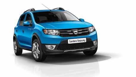 Equipment CORE FEATURES - Available on ALL versions of Dacia Sandero Stepway Exterior Features 16" 'Stepway' design wheels Body-coloured bumpers (front and rear upper section) Body-coloured door
