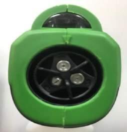 To remove, rotate the wrench in the counter clockwise direction until the nozzle comes loose (/4 rotation). Remove the wrench when complete. To Insert Nozzle Remove the battery from the unit.