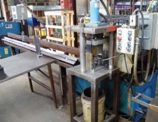 54" blade, blade welder, tilting table, 18" throat, sn: 8154 DI-ARCO model 2A hand rolls CARBOLOY & Delta double pedestal grinders