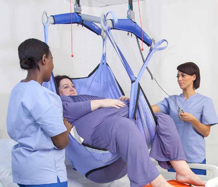 A versatile ceiling lift system for bariatric patients and the general population Maxi Sky 2 Plus is a cost-efficient solution, as the system can handle a large range of