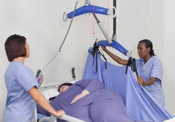 The spreader bar s telescopic adjustment feature ensures stability, easy manoeuvring and automatic adjustment to the patient s size and position.