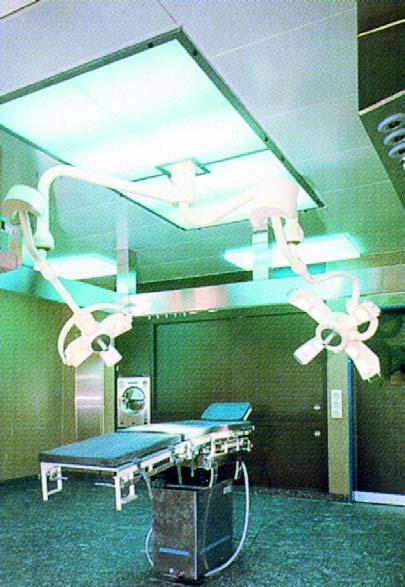 Dimensioning The size of the ceiling panel is determined according to the following criteria: - Total volume air flow available - Medical requirements resulting from various types of operations -