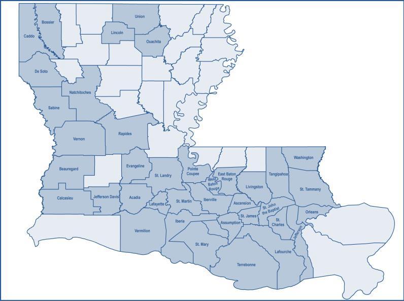 METHODOLOGY Survey Design and Site Selection Louisiana s 2017 Statewide Seat Belt Survey was the first iteration using newly resampled site locations.