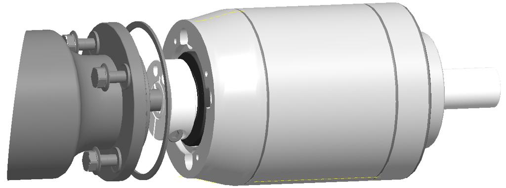6 Installation Hygienic design motor Hygienic design screws with sealing washer Hygienic design