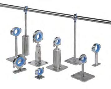 Hygienic Hangers - Slim Series HHS Mounting rods and gaskets Type HR 10