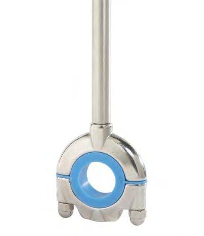 Hygienic Pipe and Supports Technical Data / Dimensions / Hygienic Hanger Heavy Series, Top Mount Type HHH T PE compliant for use in clean work areas Patented Rounded geometry, the top mounting style