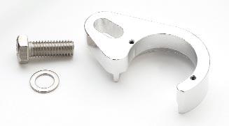 Serrations on the bottom prevent distributor or magneto rotation. Includes bolt and gasket.