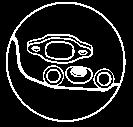 GASKETS Chevrolet Small Block EXHAUST GASKET DIMENSIONS Modified Ports EXHAUST PORTS ROUND C A EXHAUST PORTS SQUARE C