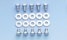 CHROME PLATED FASTENERS CHROME PLATED FASTENERS 5008 5010 5026 QTY. SIZE HEAD PART STYLE NO. Timing Cover Bolts Chevy Small and Big Block 10 1/4"-20 x 1/2" Hex...5008 10 1/4" Washers 12 Pt.