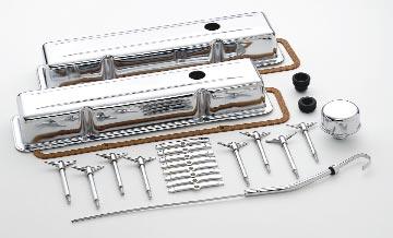 DRESS-UP KITS DRESS-UP KITS* 9836 9830 BOX PACKAGED Kits include the most popular chrome dress-up components, including short, OEM height valve covers with integral oil baffles.