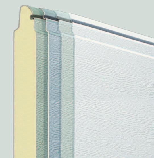 The CFC-free polyurethane insulation, filled in a continuous computer-controlled process, provides an extremely quiet operation of the door, an energy-efficient