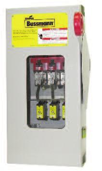Quik-Spec Safety Switch Bussmann Quik-Spec Safety Switch Standard Features: Extended line terminal shield and finger-safe 30, 60, or 100A Bussmann CUBEFuse 200kA short-circuit current rating Visible