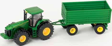 toy tractor made of metal in a suitable scale