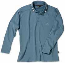 Shirt Long sleeve polo with knitted stripes on the collar. Material: 100% combed cotton.