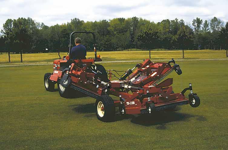 TD SERIES TRI-DECK FINISHING MOWERS The Bush Hog line of Tri-Deck Finishing Mowers are perfect wherever a well-groomed cut is needed.