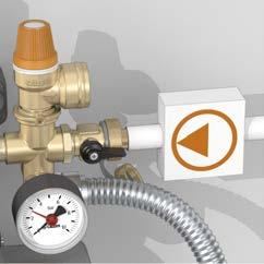 The flow rate of the system can be varied using the flow meter (4).