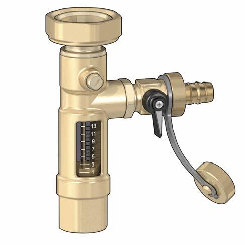 Shut-off and check valves The shut-off valves are equipped with a built-in check valve,