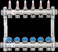 Underfloor Heating Range Discount Group 3 available Section 3 Manifolds Stainless Steel Manifolds Stainless steel round pipe manifold. Flat-sealing male thread on both sides. Low installation depth.