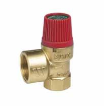 Suitable for water with glycol up to 50%. 1/2" Female connections. According to Directive PED 97/23/CE. Identification number CE1115. SIZE Operating temperature BAR MSV 0207525 1/2" -10 C to 110 C 2.