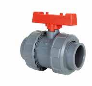 Plastic Valves BVI / ABS ABS Industrial Double Union Ball Valve Solvent Weld Ends 5 Bar Rated ( /8"