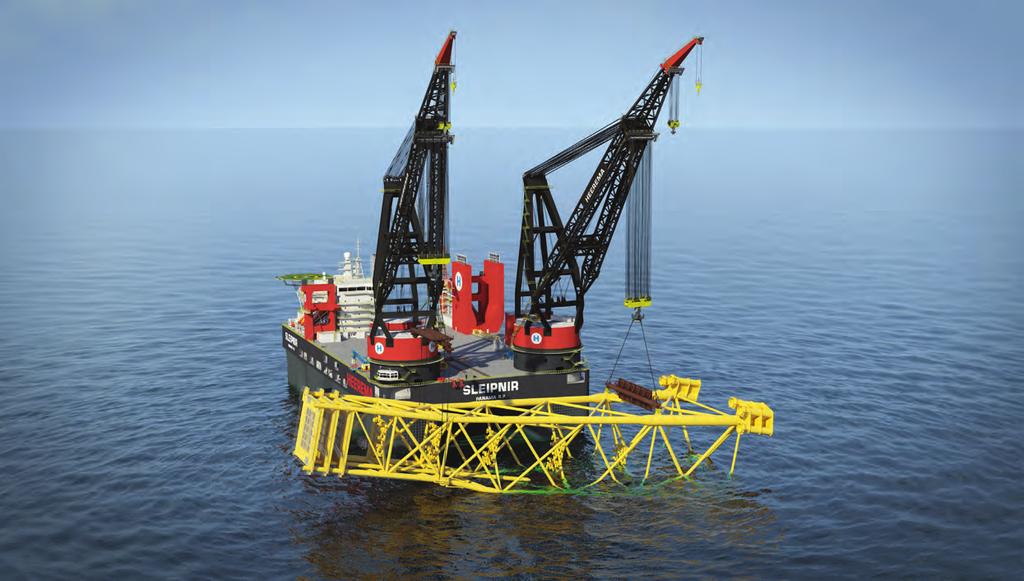 Unique lifting capacity and crane design The unique lifting capacity and crane design of the vessel allow our clients to design larger and/or heavier topsides and jackets, which we can install fully