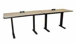 Can be constructed with fixed or adjustable desk top height.