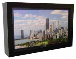 The frames have an open back and can be permanently mounted to the wall or can be made so they are removable.