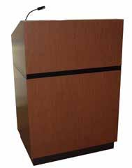 24" 18" 46½" D15 SERIES Two-tone laminate plastic finish highlights this lectern.