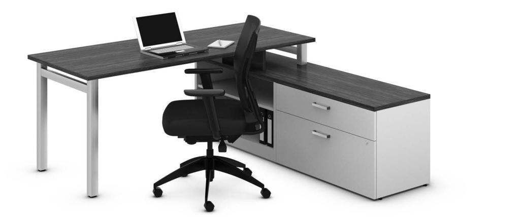 DESKS + TABLES IONIC - NOTES I GENERAL FORMATION Ionic has a clean, modern form and is able to support a wide range of workspace applications.