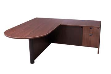 9 H 9 7 Bow Desk Return Suspended Ped Other Size Options: 7 Bow Desk/Ped/6