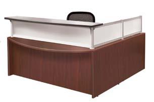 RECEPTION Solutions Available in colours OFFICE MDX WORKSTATION MDX Laminate Series Reception Station 7 D x 7 W x "H (Shown as right-handed