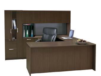 650 Executive Workstation RDT-67D-EX, RDT-6B-EX, RDT-7D-EX, RDT-57H-EX, RDT-PBBFL-EX, RDT-EX-WOODDOORS-EX 559 7" Hutch requires purchase of Glass or Wood Doors separately.